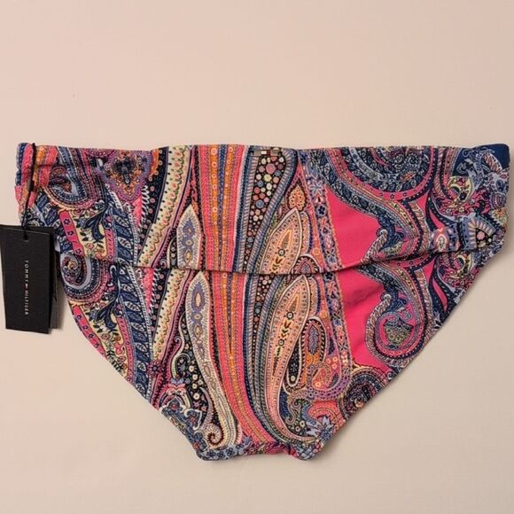 NWT Tommy Hilfiger Foldover Full Coverage Bikini Bottom Bright Paisley - Size XL - Picture 5 of 11